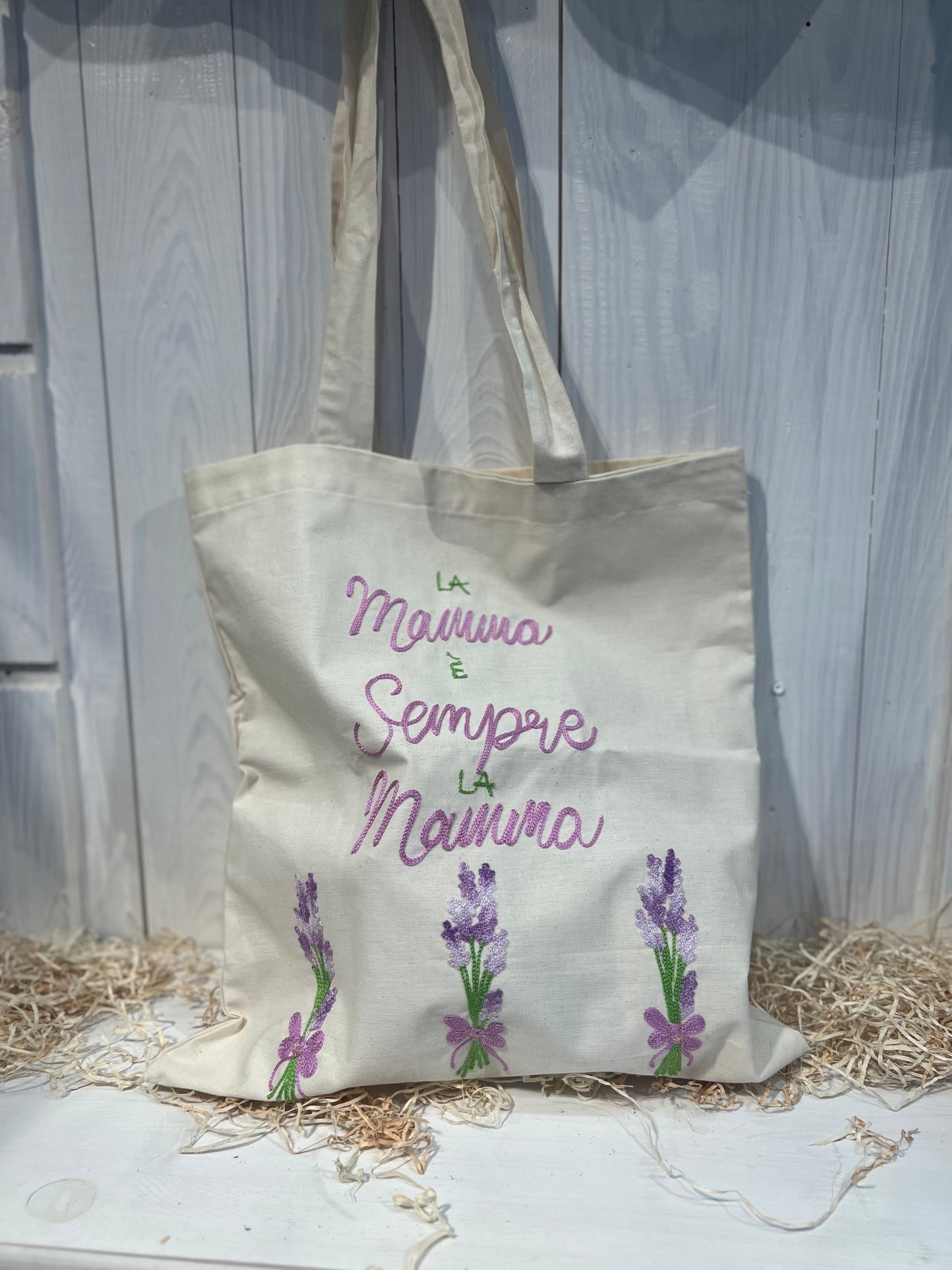 Tote bag dedicata alla mamma - Pezzo unico - Pronto per la spedizione - Piacevolmente Country di Rosi Maria Cristina