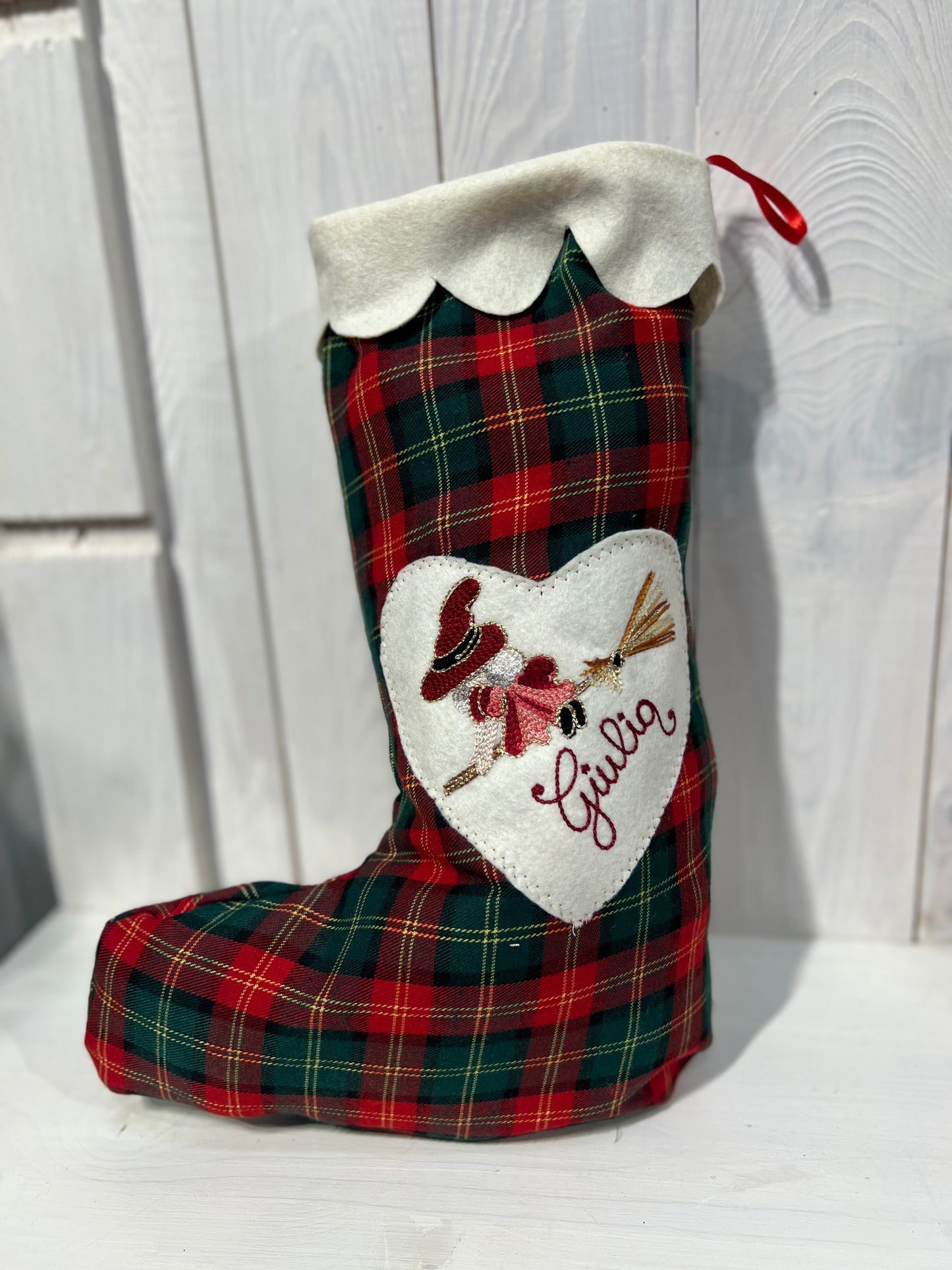 Calza della befana - Personalizzata - Fatto a mano - Piacevolmente Country di Rosi Maria Cristina