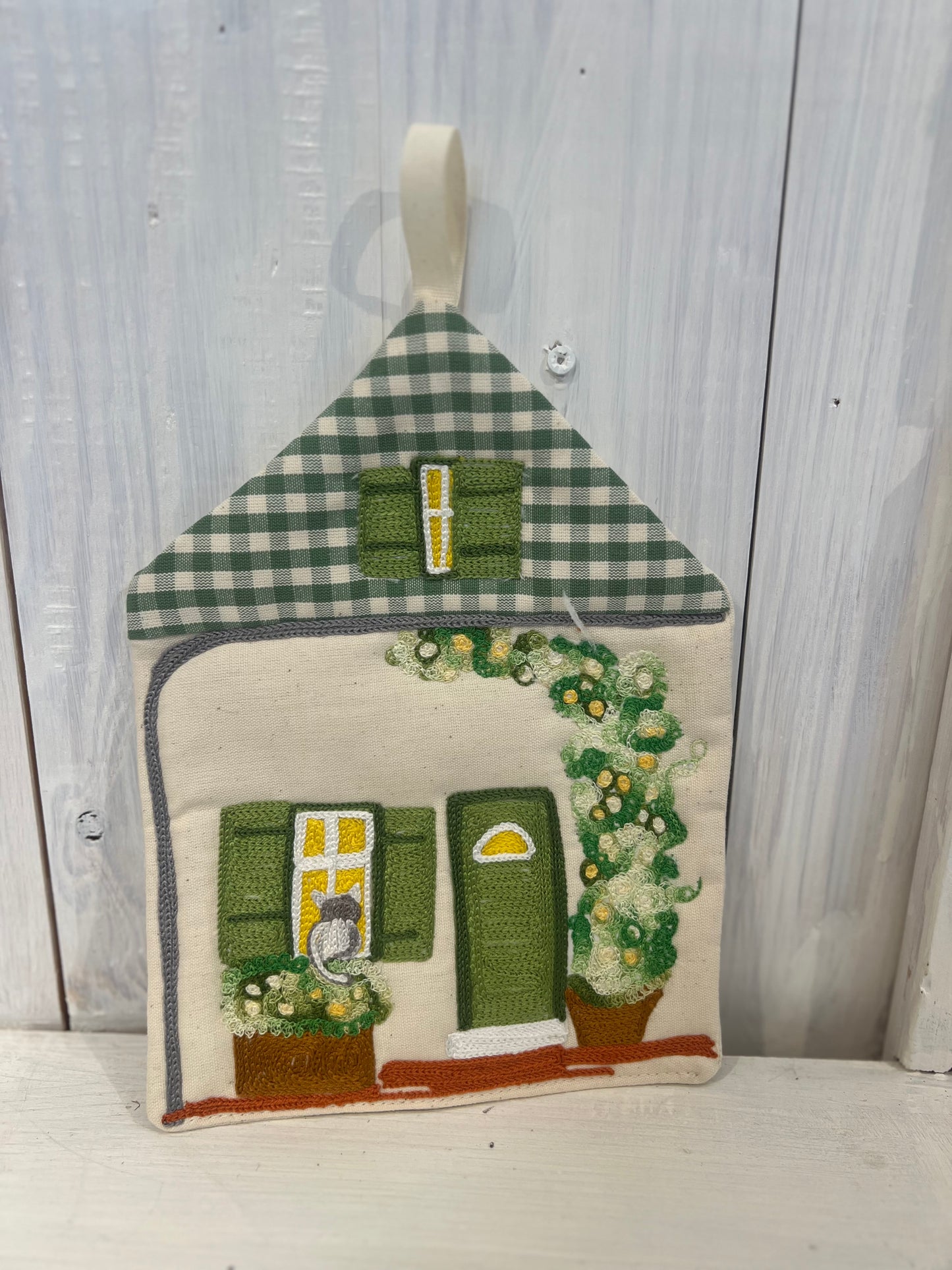 Presina a forma di casetta country e shabby chic – fatta a mano e personalizzabile - Piacevolmente Country di Rosi Maria Cristina