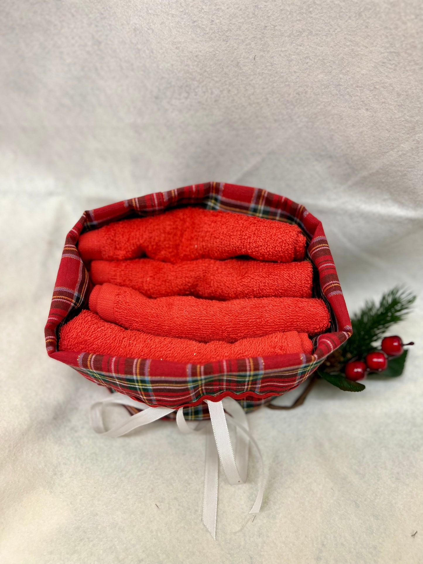 Salviette per gli ospiti | Cestino in stoffa | Pezzi Unici | Personalizzabili - Piacevolmente Country di Rosi Maria Cristina