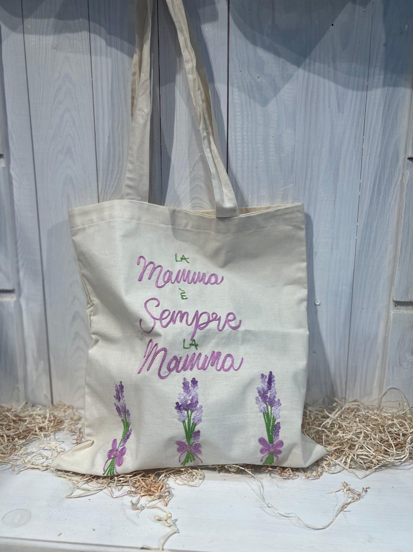 Tote bag dedicata alla mamma - Pezzo unico - Pronto per la spedizione - Piacevolmente Country di Rosi Maria Cristina