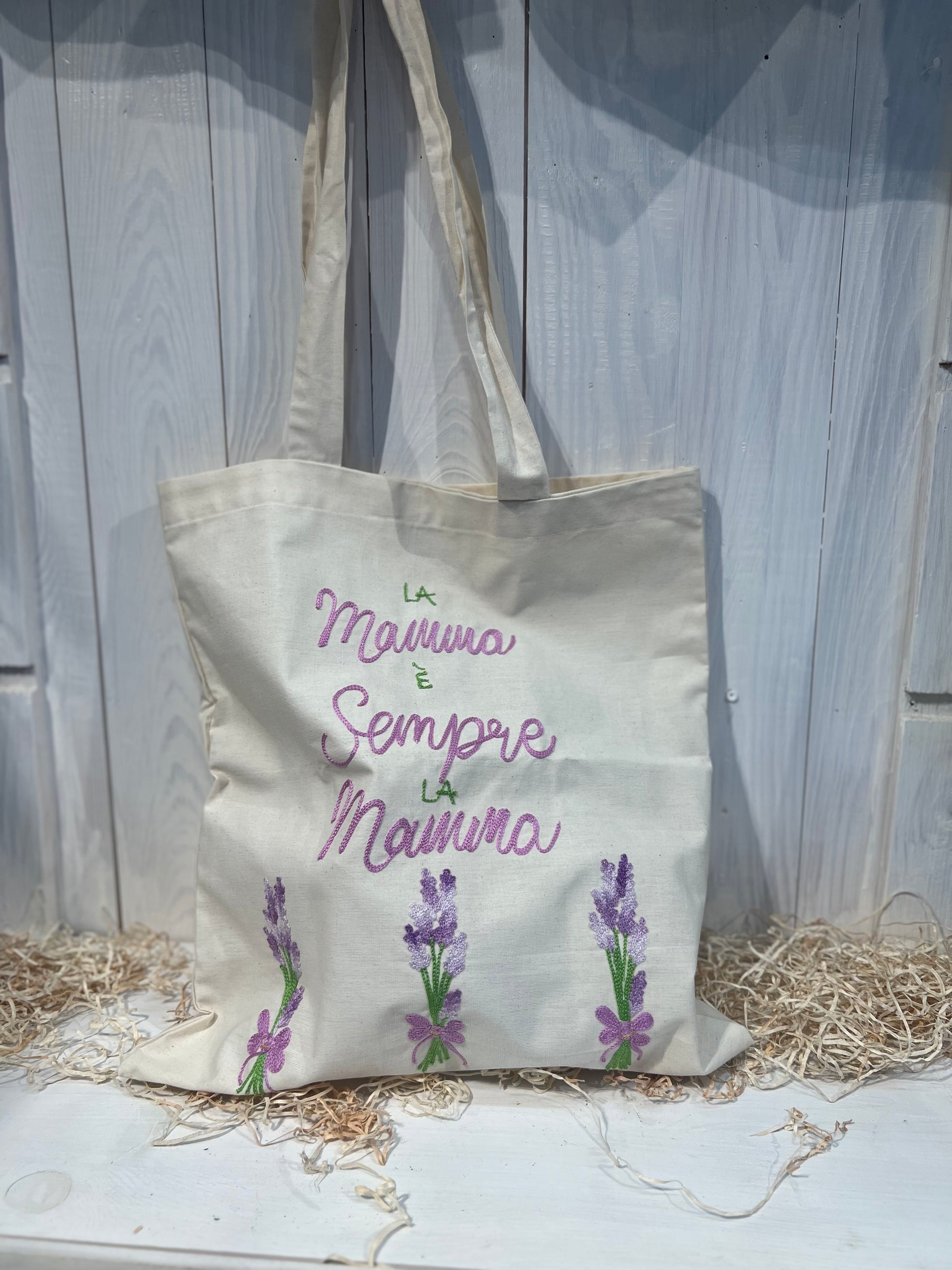 Tote bag dedicata alla mamma - Pezzo unico - Pronto per la spedizione - Piacevolmente Country di Rosi Maria Cristina