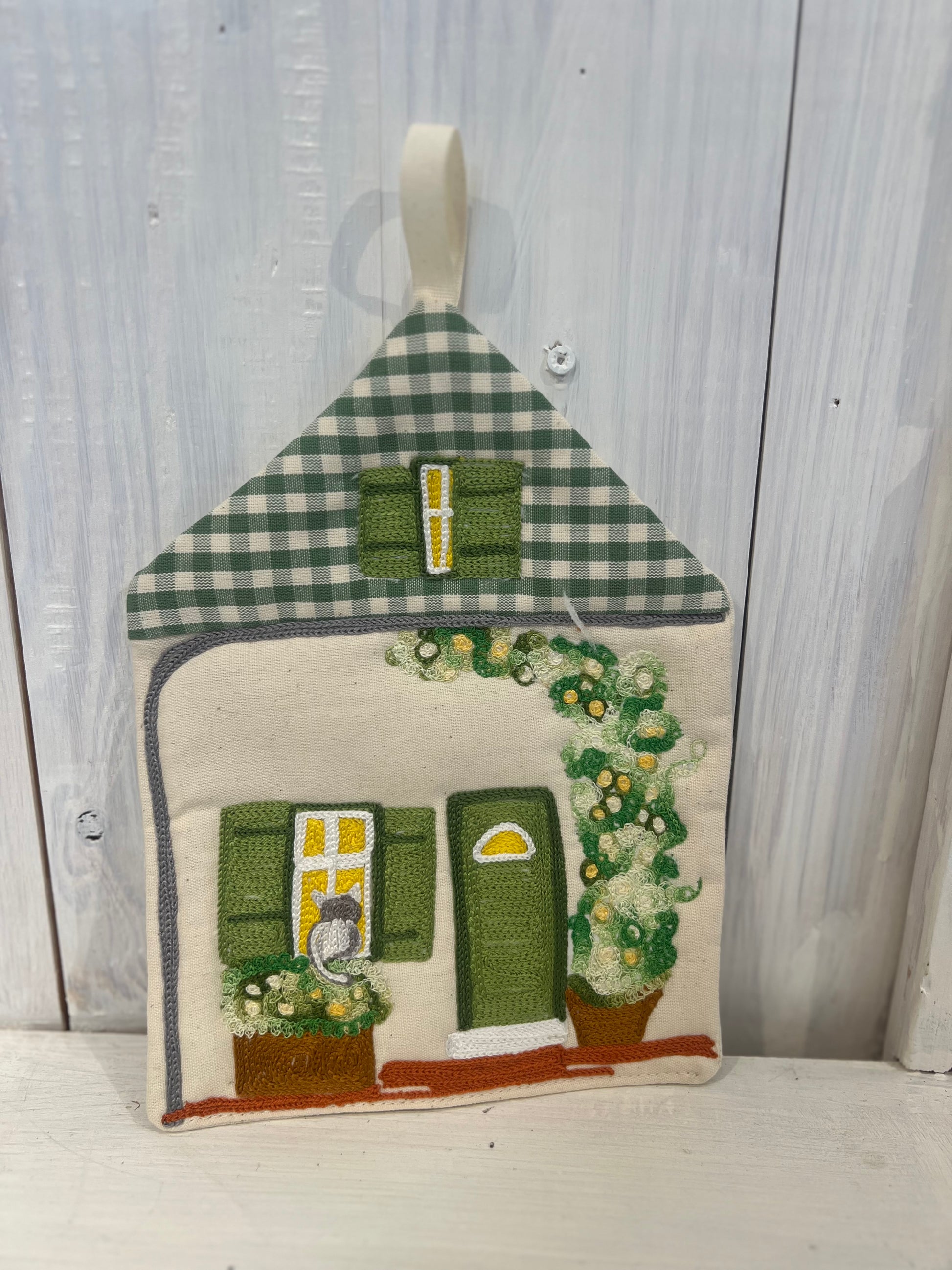 Presina a forma di casetta country e shabby chic – fatta a mano e personalizzabile - Piacevolmente Country di Rosi Maria Cristina