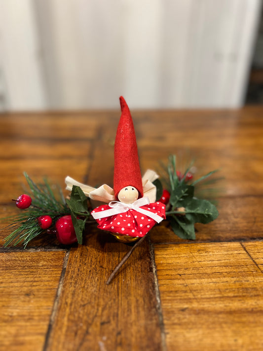 Trillino Natalizio - Gonna Scozzese o a Pois Rosso Bianco | Ornamento Artigianale Handmade - Piacevolmente Country di Rosi Maria Cristina