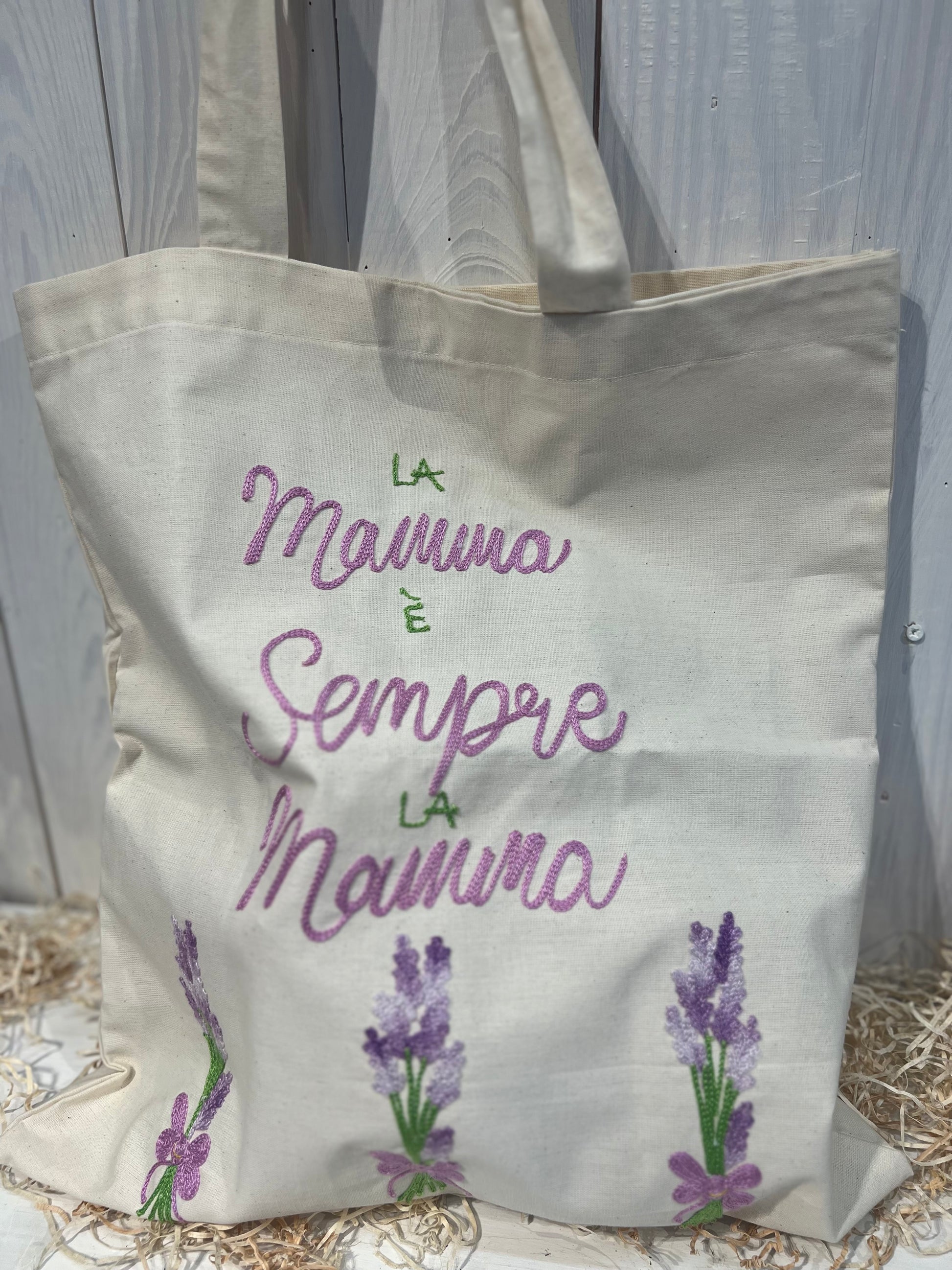 Tote bag dedicata alla mamma - Pezzo unico - Pronto per la spedizione - Piacevolmente Country di Rosi Maria Cristina