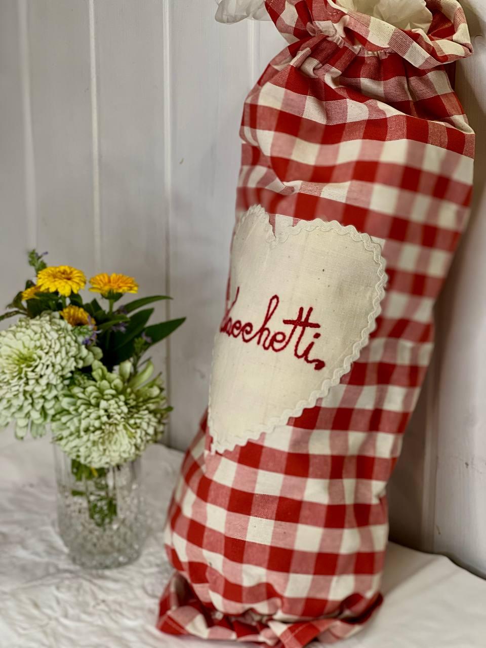 Portasacchetti fatto a mano con decorazione | Pezzo Unico - Piacevolmente Country di Rosi Maria Cristina